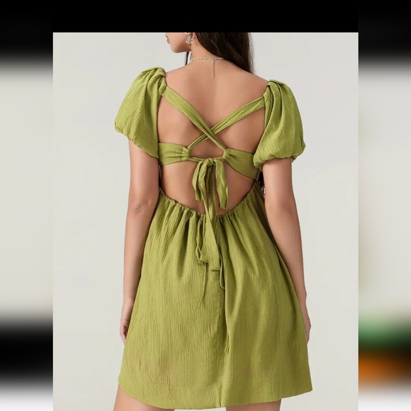 BABYDOLL DRESS - MATCHA - Picture 6 of 6
